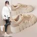 SH312 New 2025 Spring And Autumn Color-Block Women's Platform Shoes, Thick-Soled Leather, Height-Increasing, Simple,_vogvips.com
