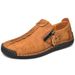 Handmade Leather Men Shoes Casual Slip On Loafers Breathable Leather Shoes Men Flats Hot Sale Moccasins Tooling Shoes Plus Size_vogvips.com