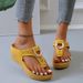 plus Size Women's Beach Slip-On Wedge Sandals Roman Style Comfortable Outdoor Slippers_vogvips.com