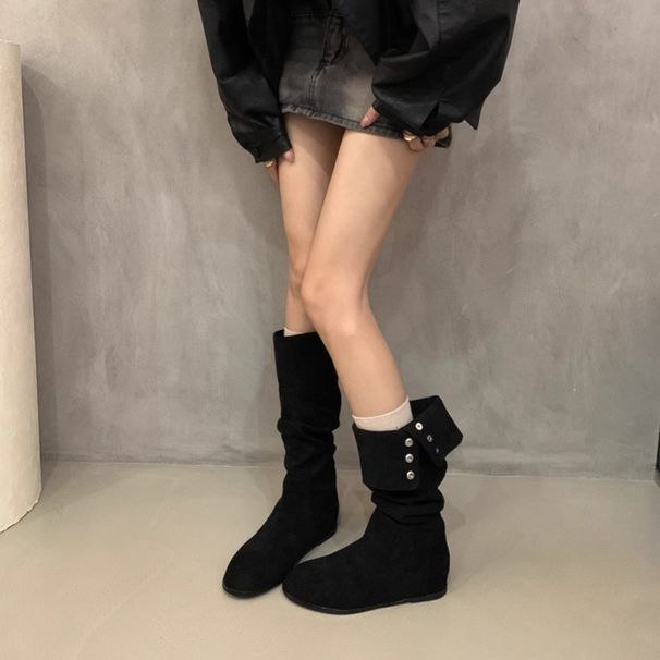Over-the-Knee Long For Women 2025 Autumn Thin Western Cowboy Chunky Heel Riding Mid-Calf Slouch Boots_vogvips.com