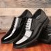 Business Leisure Men's With Three Joints, Soft Soles, Black Work Shoes, Versatile And Trendy British Style Pointed_vogvips.com