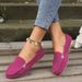 European And American Cross-Border Plus Size New Denim Loafers Shallow Mouth Slip-On Foreign Trade Women's Single Shoes_vogvips.com