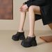 14cm Height Increasing Closed-Toe Half For Women, Summer Outdoor Wear 2025 New Style, Petite Thick-Soled Hollow_vogvips.com