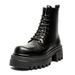 Retro Thick-soled Heightening Tooling Boots Outdoor Hiking Lace-up Martin Boots Men's Boots_vogvips.com