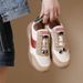 Korean Leather Small White Women's New Autumn Versatile Thick Soft Sole Lightweight Sports Dad Shoes_vogvips.com