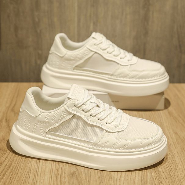 Suit Sneakers British Style Thick Sole White Summer Breathable Thin Non-Slip Men's Trendy Shoes_vogvips.com