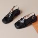 Bebealy Women Shoes Korean Version Retro Woven Fashion Sandals Spring New Rubber Low Heel Square Toe Beach Slippers Roman Shoes_vogvips.com