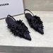 Women's Fashion Sandals Summer Pointed Toe Stiletto Heel Low Heel Satin Ribbon High Heels_vogvips.com