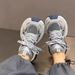 Thick-Soled Little Monster Dad Shoes For Women 2025 Autumn New Versatile Mesh Platform Height-Increasing Lightweight_vogvips.com