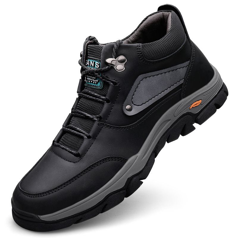 Men's Shoes Fleece Tooling Boots Warm Medium Tube Sports Men's Outdoor Snow Help Martin Boots_vogvips.com