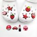 Red Series Cute Cartoon Shoes Flower Decoration Buckle Soft Glue DIY Fun Garden Shoe Accessories_vogvips.com