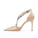 Women's Shoes Large Size Genuine Leather Rhinestone High Heels New Summer Versatile Pointed Stilettos Buckle Strap Closed Toe Sandals For Women_vogvips.com