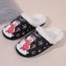 Cozy Plush Slippers For Women & Men - Soft Fleece-Lined Indoor/Outdoor House Shoes With Cartoon Print (Black, Red, Purple)_vogvips.com