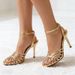 Sexy Gold Hollow Narrow Band High Sandal Women Fashion Ankle Strap Buckle Thin Heel Designer Elegant Dinner Dress Shoe_vogvips.com
