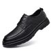 Suitable For All Seasons Top Layer Sheepskin Men's Business Casual Shoes Thick Sole Round Toe Slip-On Fashion Versatile Trendy Driving Loafers_vogvips.com