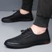 Euro Step Summer Men's Breathable Mesh Sneakers Soft Sole Thin Casual Slip-On Black Work Shoes For Men_vogvips.com