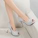New Arrival Fish Mouth Sequinwaterproof Platform Stiletto Fashioncasual Catwalk Shoes Super High Heel Wedding Shoes Sandals Women's Flats_vogvips.com