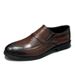 High-end Genuine Leather Versatile Pointed Toe Slip-on Business Casual Formal First Layer Cowhide Men's Shoes_vogvips.com