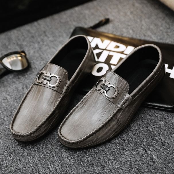 Men’s Shoes Summer New Soft Sole Breathable Men's Casual Leather Shoes Toad Shoes Driving Shoes_vogvips.com