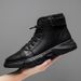 European Warm Series Winter New British Style Genuine Leather Martin Fashion Casual High-top Men's Shoes Trendy Work Boots_vogvips.com