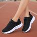 Women Running Shoes Summer Spring Walking Sneaker Sports Flat Comfortable Breathable Black Size 35-42 Students Loafers_vogvips.com