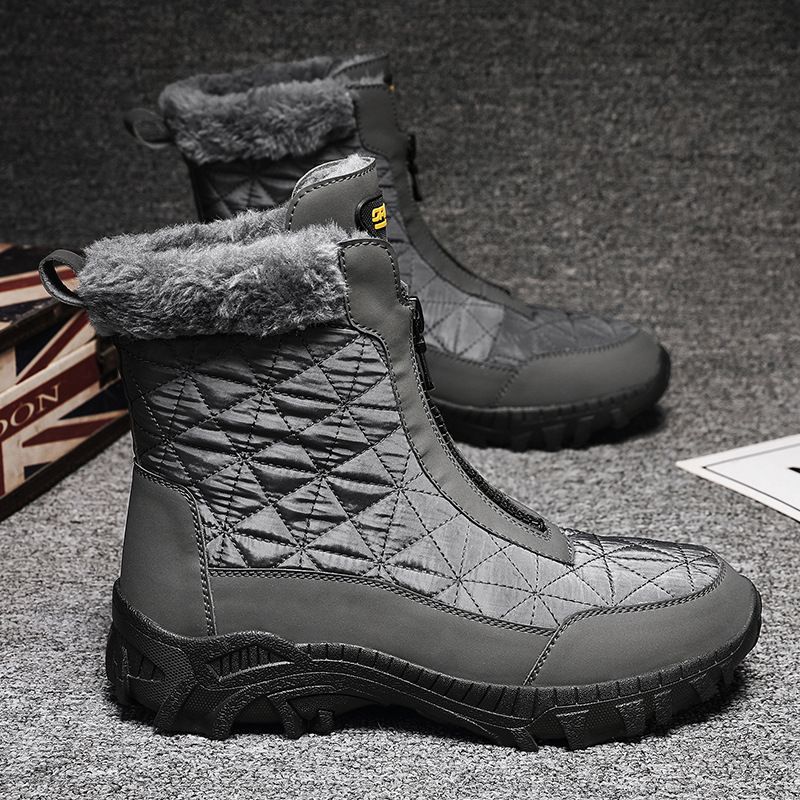 Foreign Trade Large Size Cotton Shoes Casual Fashion Umbrella Cloth Piled Thickened Warm Snow Boots Large Cotton Shoes_vogvips.com