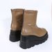 Women's Chunky Heel Mid-Calf Boots With Back Zipper - Round Toe Platform Boots For Fall And Winter, PU Upper & Rubber Sole_vogvips.com