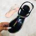 Glamorous Rhinestone Jelly Sandals For Women – Comfortable & Stylish T-Strap Flat Sandals With Crystal Accents, Available In Plus Sizes_vogvips.com