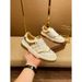 Little Bee Casual Thick Bottom Fuguqi Trendy Men's Forrest Gump Gold Printed Board Shoes_vogvips.com