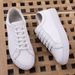 Men's Genuine Leather Casual Sneakers Thick Sole Korean Style Trendy Versatile White Shoes_vogvips.com