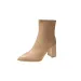 Womens Patent Leather Pointed Toe Ankle Boots Chunky Block Heel Side Zipper Design 4 Color Options For Party And Daily_vogvips.com