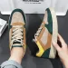 Mens Color Block Sneakers Suede And Leather Upper Casual Skate Shoes_vogvips.com