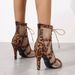 Fashion Fishnet High Heels Cool Boots Slim Heels Lace-up Fashion Sexy Large Size High Heels Fish Mouth Sandals_vogvips.com