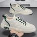 Slip-on Winter Aviator Casual Men's Sports Flat Shoes, Non-slip Waterproof White Leather Shoes For Spring_vogvips.com