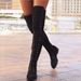 2020 Plus Size Riding Women's Front Lace-up Over-the-knee Low Heel Ankle Boots_vogvips.com