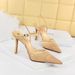 Sexy Nightclub Slim High Heel Shallow Mouth Pointed Out Mesh Lace Strap Sandals_vogvips.com