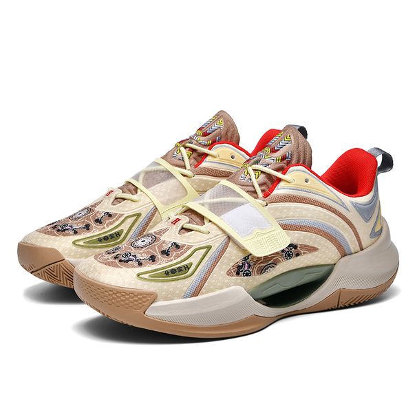 New High Quality Luminous Friction With Sound Breathable Anti-slip Real Combat Professional Basketball Shoes Men_vogvips.com