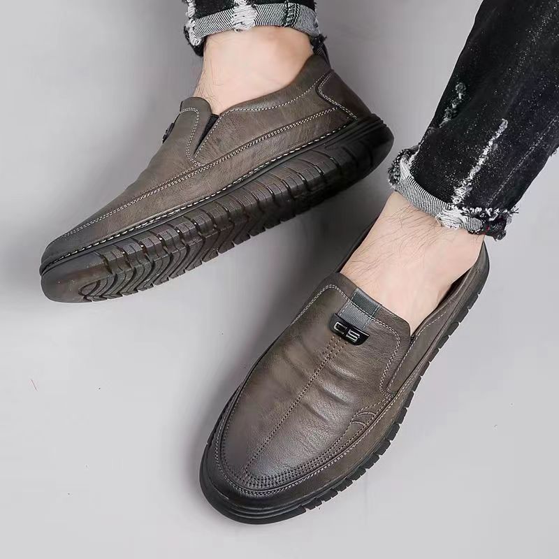 Men's Breathable Soft Sole Loafers - Lightweight Slip-On Casual Shoes For Driving & Business, Comfortable Round Toe Slip-On Shoes For All Seasons_vogvips.com