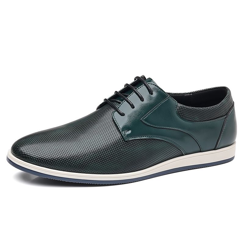 Leather men's summer breathable loafers men's shoes_vogvips.com