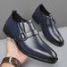 Regal Footwear 2025 Autumn New Men's Business British Style Pointed Toe Slip-On Korean Version Formal Leather Shoes_vogvips.com