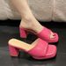 35-46 Plus Size Women's Shoes 41-43 High Sandals For Women Outdoor Wear 2023 New Chunky Heel Slippers424445_vogvips.com