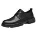 Men's Top Layer Cowhide Business Oxford Leather Shoes British Style Round Toe Comfortable Business Lace Up Versatile Thick Soled Men's Leather Shoes_vogvips.com