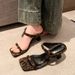 Cross-border Plus-size Leopard Print Sexy Square-toed High-heeled Slippers For Women, Stylish One-strap Stiletto Heels_vogvips.com