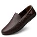 Summer New Casual Men's Genuine Leather Soft Sole Top Layer Cowhide Slip-On Dad Shoes_vogvips.com