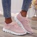 New Plus Size Women's With Shallow Mouth, Thick Breathable Spring Autumn, Fly Woven Soft Sole, Comfortable Sports And_vogvips.com