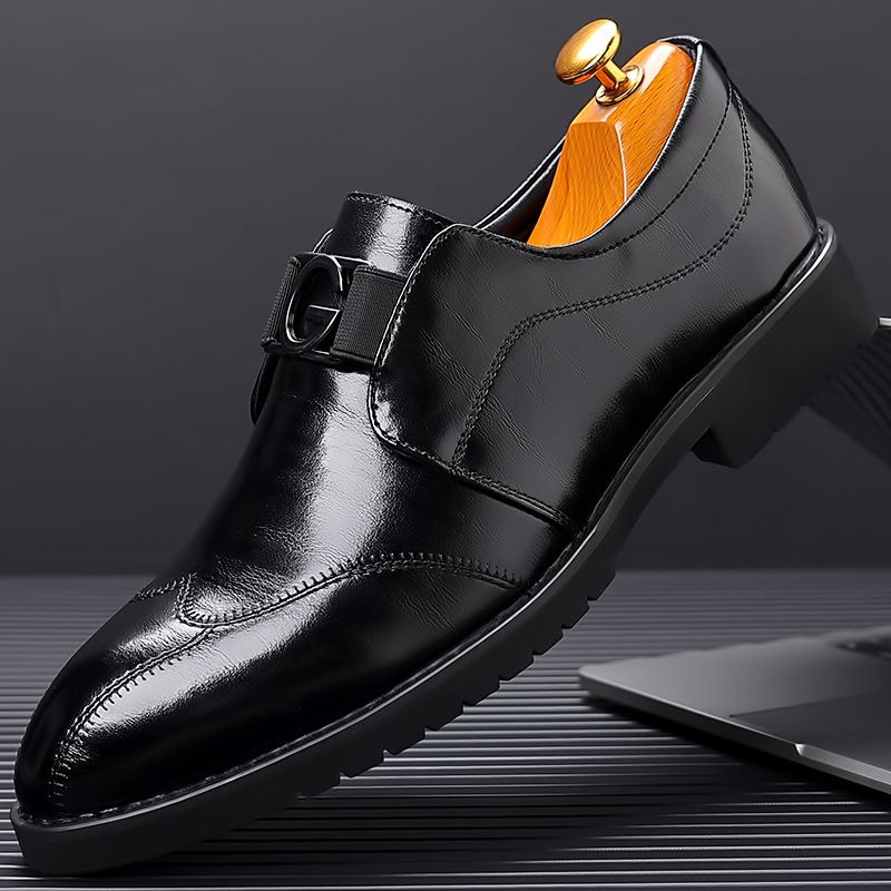 ct Suitable For All Seasons 2025 Spring And Autumn New Business Formal Genuine Leather Breathable British Style Pointed Toe Slip-On Men's Shoes_vogvips.com
