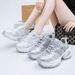 Starry Night Flight 2026 Spring New Thick Sole Height Increasing Breathable Mesh Dad Shoes For Women Casual Versatile_vogvips.com