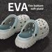 Men's Perforated Sole Sandals For Summer Beach Wear, Non-slip, Odor-resistant, With A Comfortable Feel, Closed-toe_vogvips.com