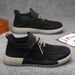 Euro Step 2025 New Spring Slip-On Loafers Black Non-Slip Work Shoes Men's Casual Sneakers_vogvips.com