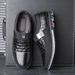 3286 New Fashion Middle-aged Large Size Casual Leather Round Toe Color-blocking Men's Slip-on Wenzhou Shoes_vogvips.com